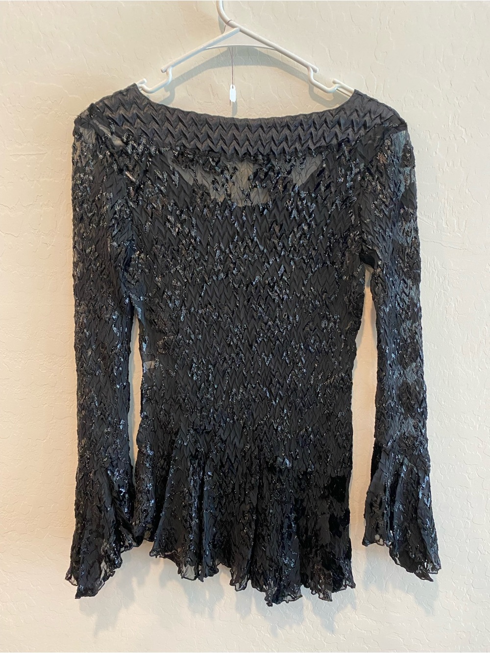 Cache Long Sleeve Asymmetrical Top - Picture 6 of 7